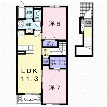 海南駅 バス16分  とれたて広場前下車：停歩4分 2階の物件間取画像